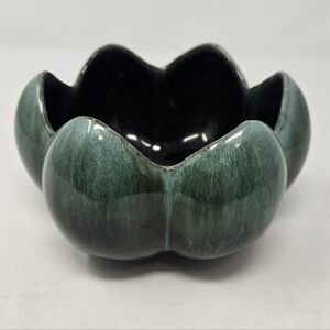 VINTAGE BLUE MOUNTAIN POTTERY CANADA GREEN OMBRE GLAZE BOWL TRINKET DISH DECOR